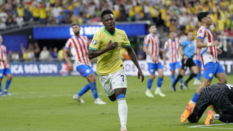 Vinicius Júnior brilha e Brasil derrota Paraguai na Copa América