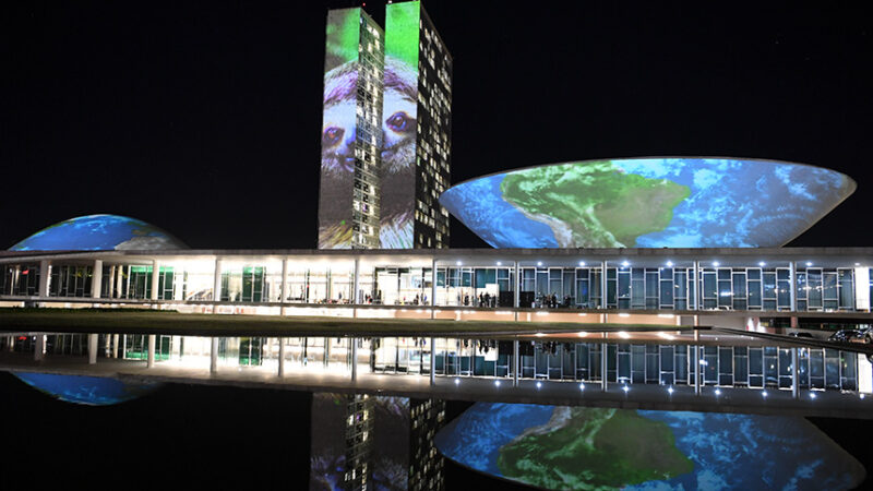 Iluminação especial e projeção de imagens marcam celebração do Junho Verde — Senado Notícias