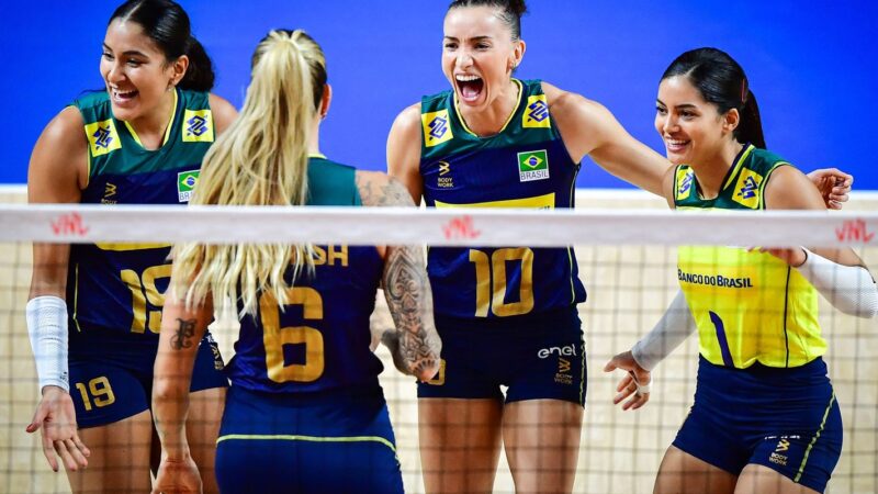 Invicto, Brasil atropela Bulgária na Liga das Nações Feminina de Vôlei