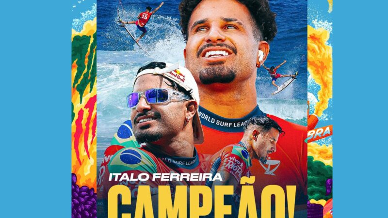 Ítalo Ferreira é campeão de surfe em Saquarema e entra no top 5 da WSL