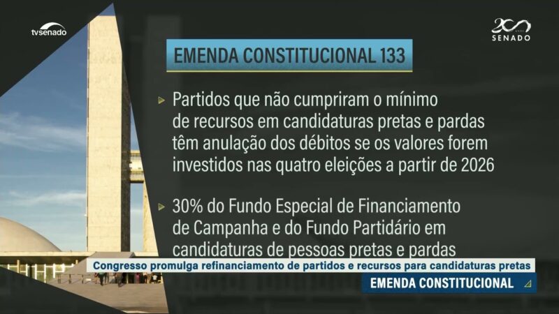 Congresso promulga emenda sobre cotas raciais em candidaturas — Senado Notícias