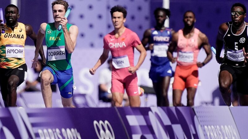 Brasil fica fora da final do revezamento 4x100m no atletismo em Paris