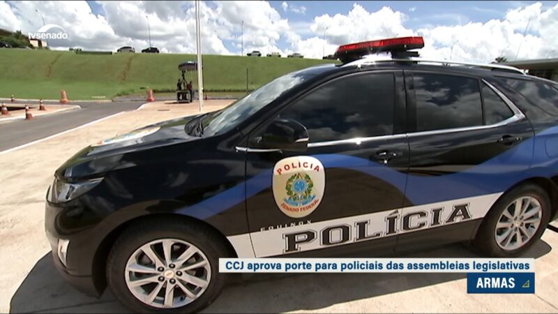 Porte de arma para policiais de assembleias legislativas é aprovado na CCJ — Senado Notícias