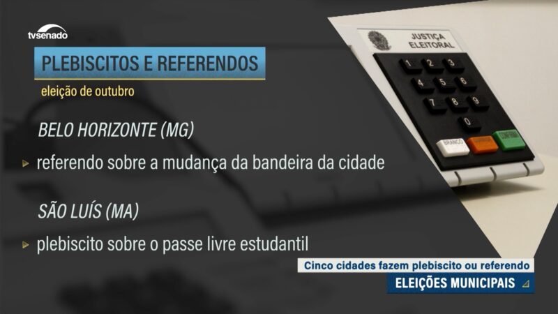 cinco municípios terão consultas populares no dia da votação — Senado Notícias