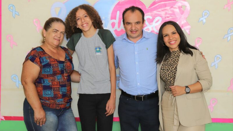 PREFEITO PÁBIO MOSSORÓ VISITA ESCOLA MUNICIPAL LEOLINO DE JESUS SOARES